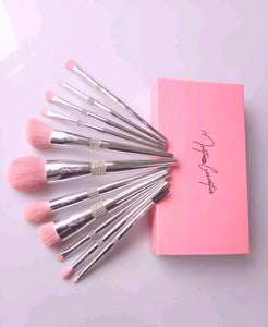 Luxury Silver Crystal Set of Brushes